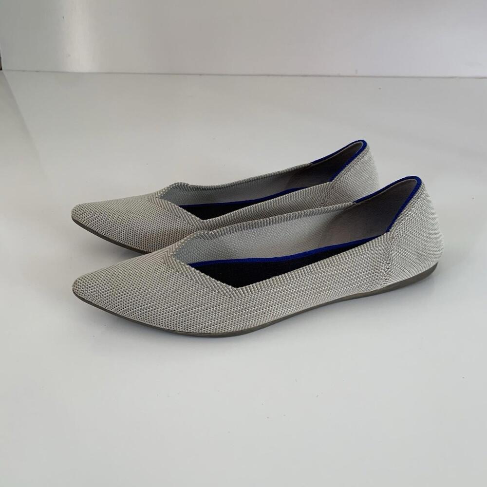Rothy’s The Point Flax Birds eye Ballerina Flat retired pointed toe ballet 8.5